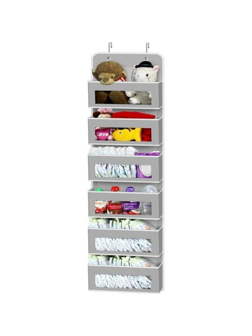 Over Door Hanging Organizer 6 Pocket Storage Clear Window Closet Holder